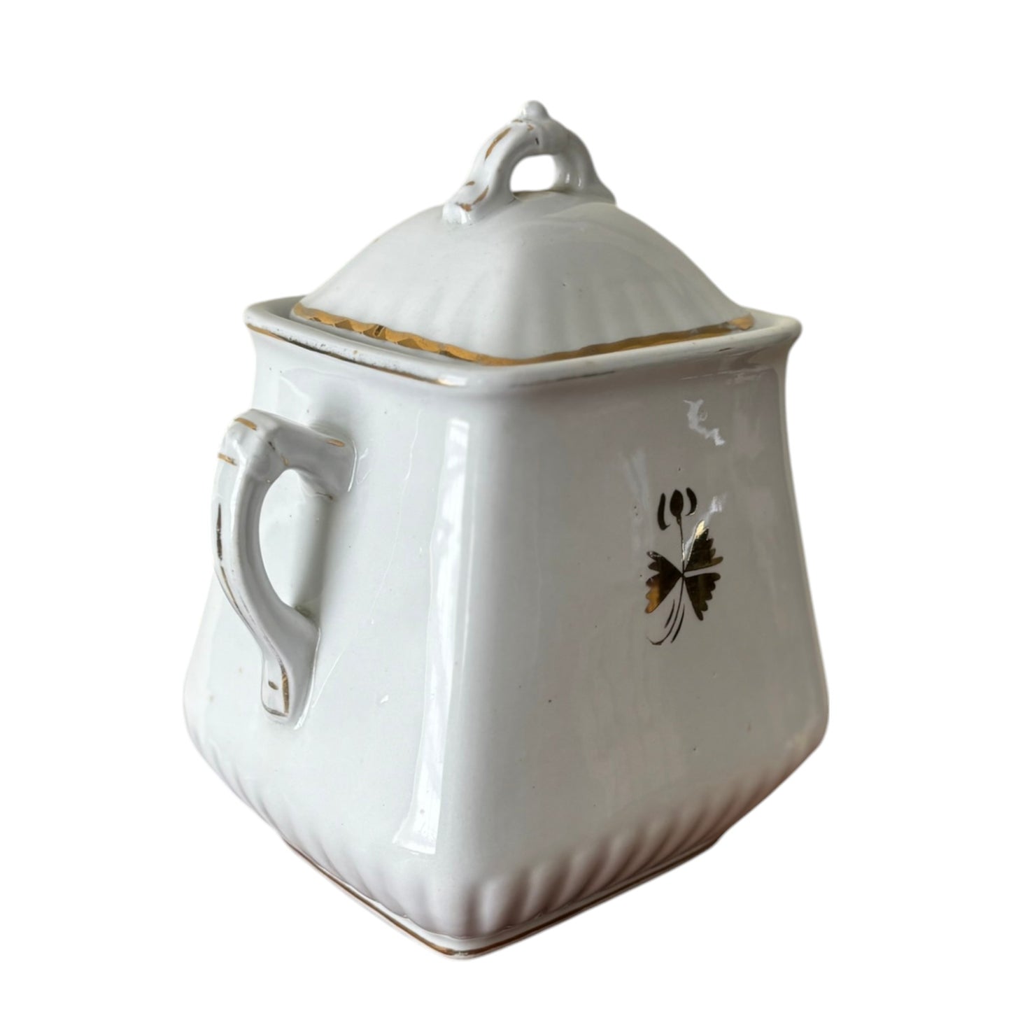 Antique Ironstone China Sugar Bowl
