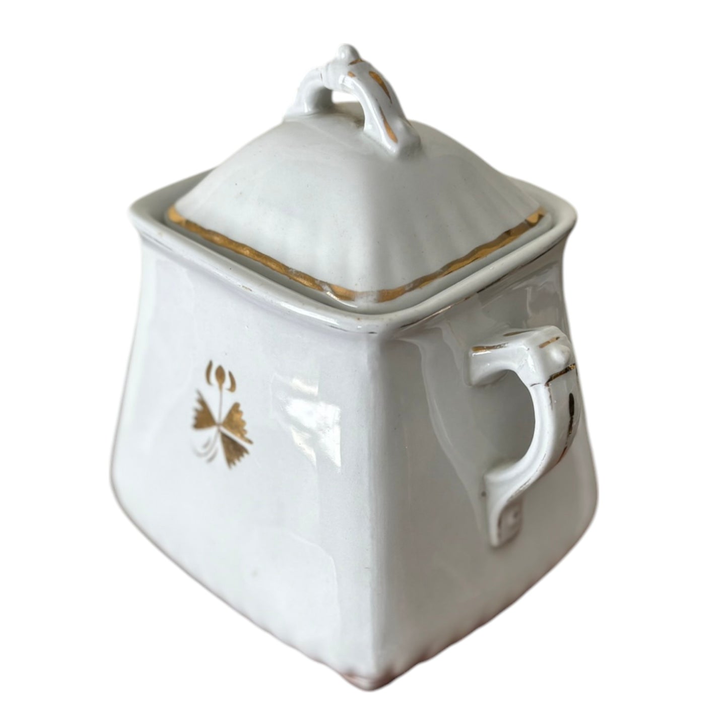 Antique Ironstone China Sugar Bowl