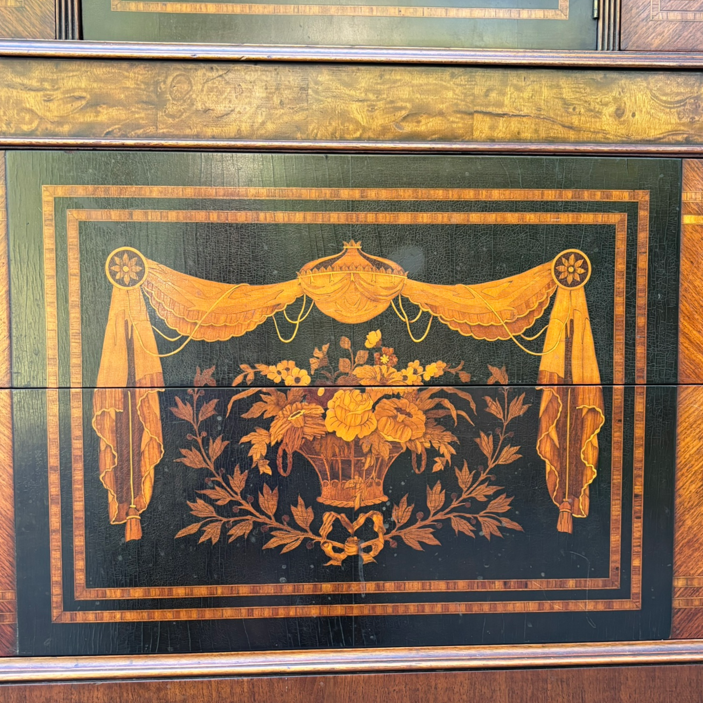 19th Century Classical Mahogany & Marquetry Gentlemen's Chest