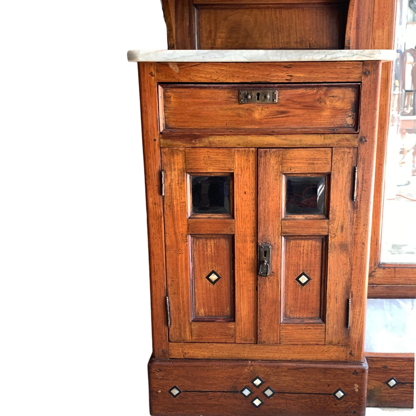 Antique English Arts & Crafts Rosewood Hall Stand