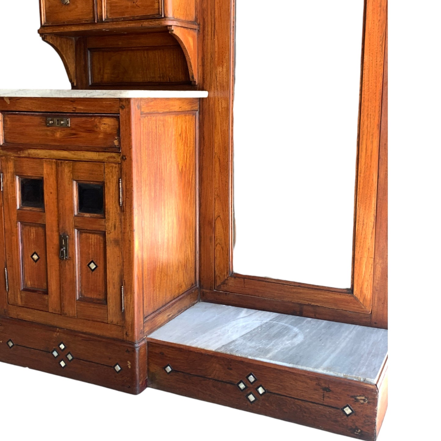Antique English Arts & Crafts Rosewood Hall Stand