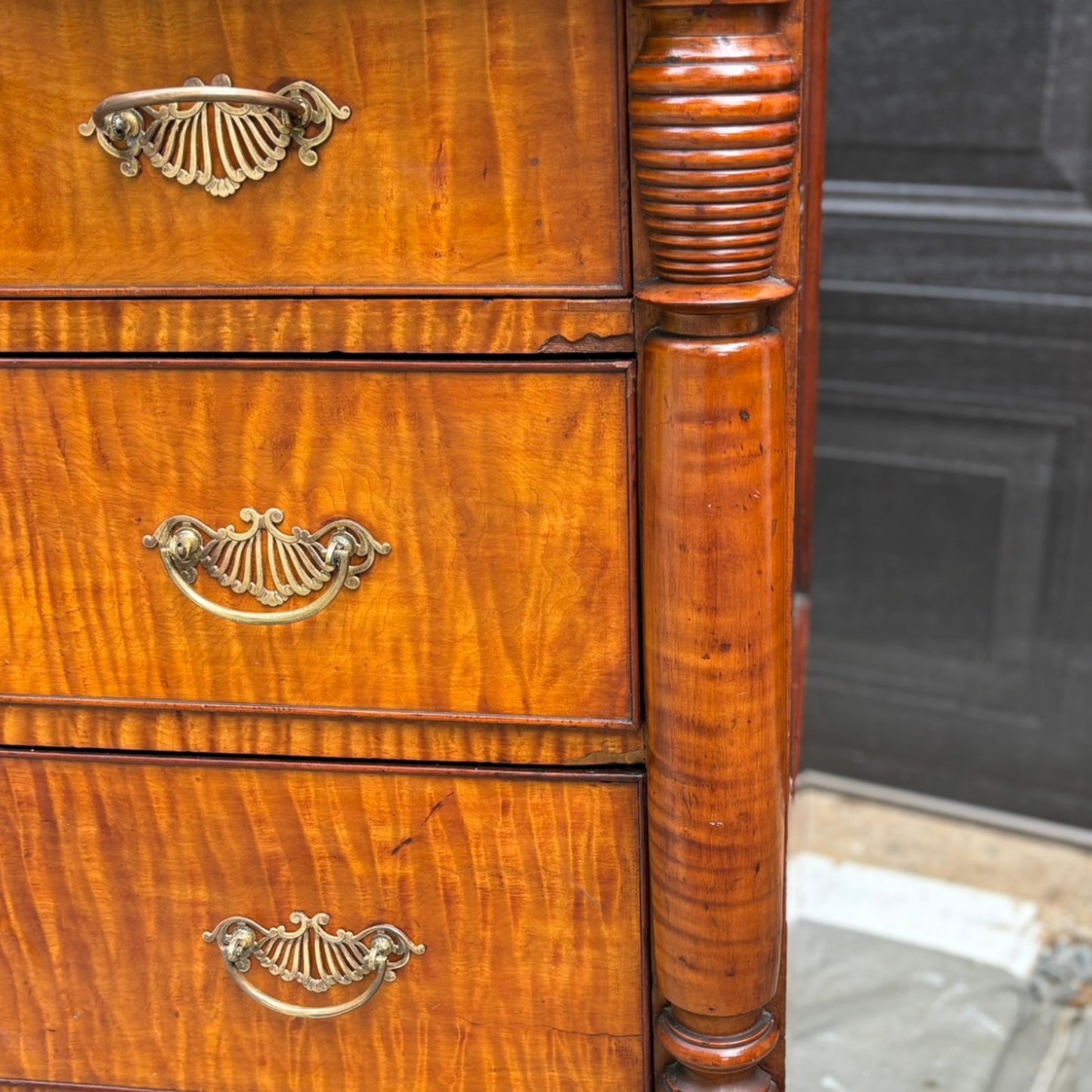 Antique Tiger Maple Chest of Drawers