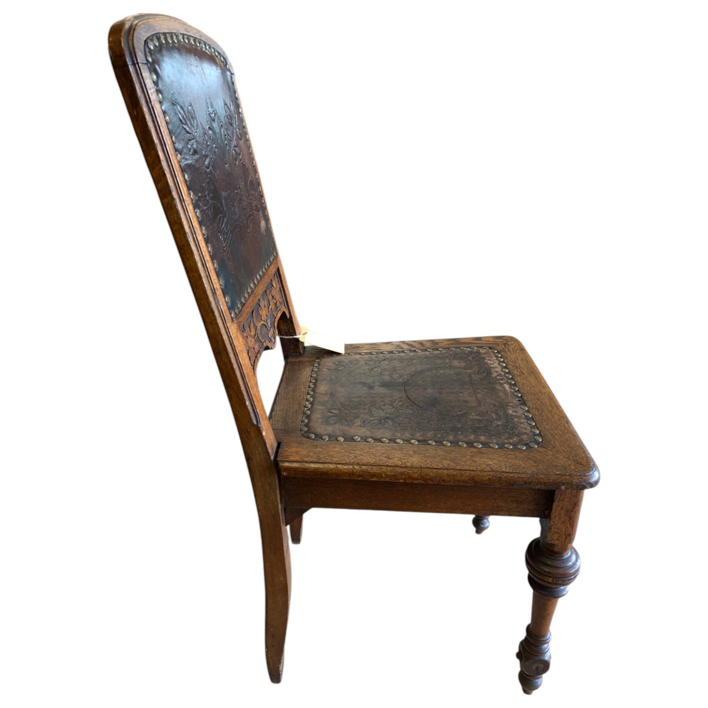 Antique Carved Oak Side Chair