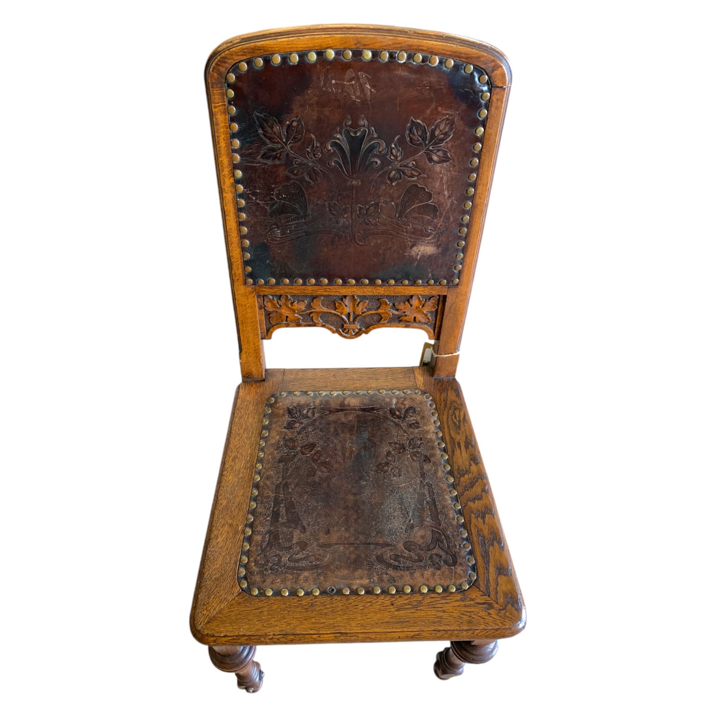 Antique Carved Oak Side Chair
