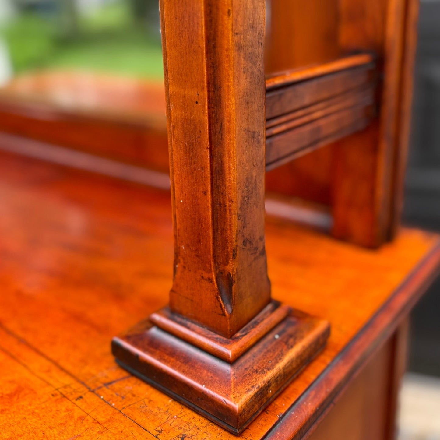 Antique Arts & Crafts Style Mirror Back Server