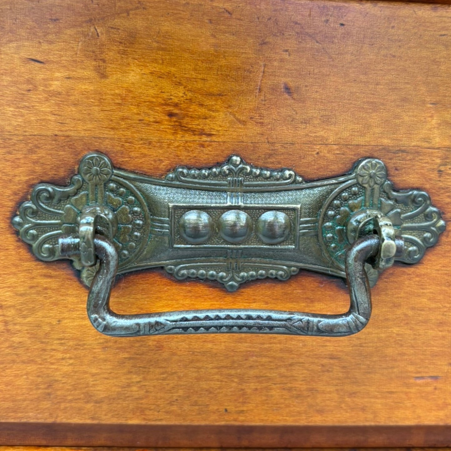 Antique Arts & Crafts Style Mirror Back Server