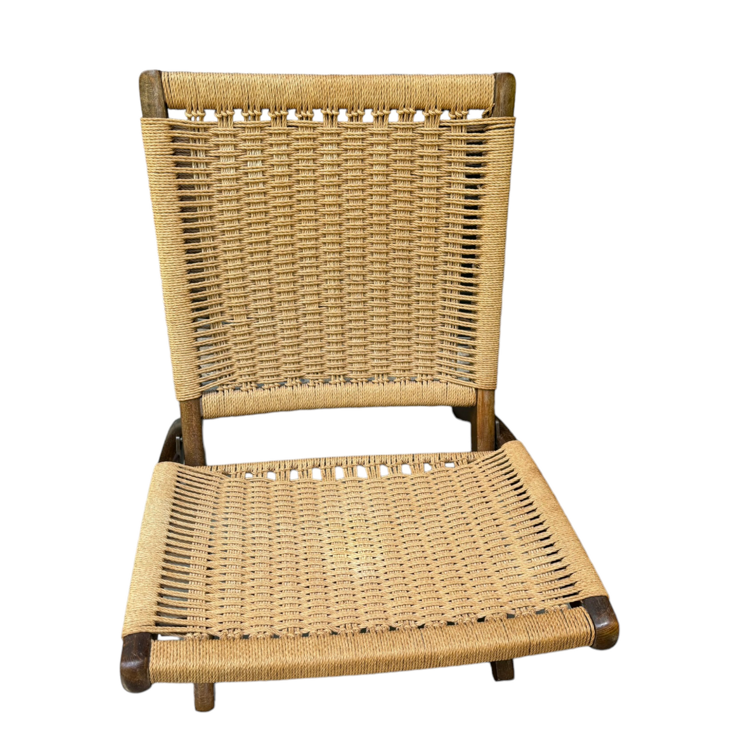 Hans Wegner Style Folding Rope Chairs