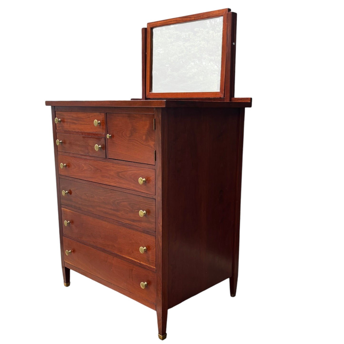 Vintage Georgian Style Chest of Drawers With Mirror