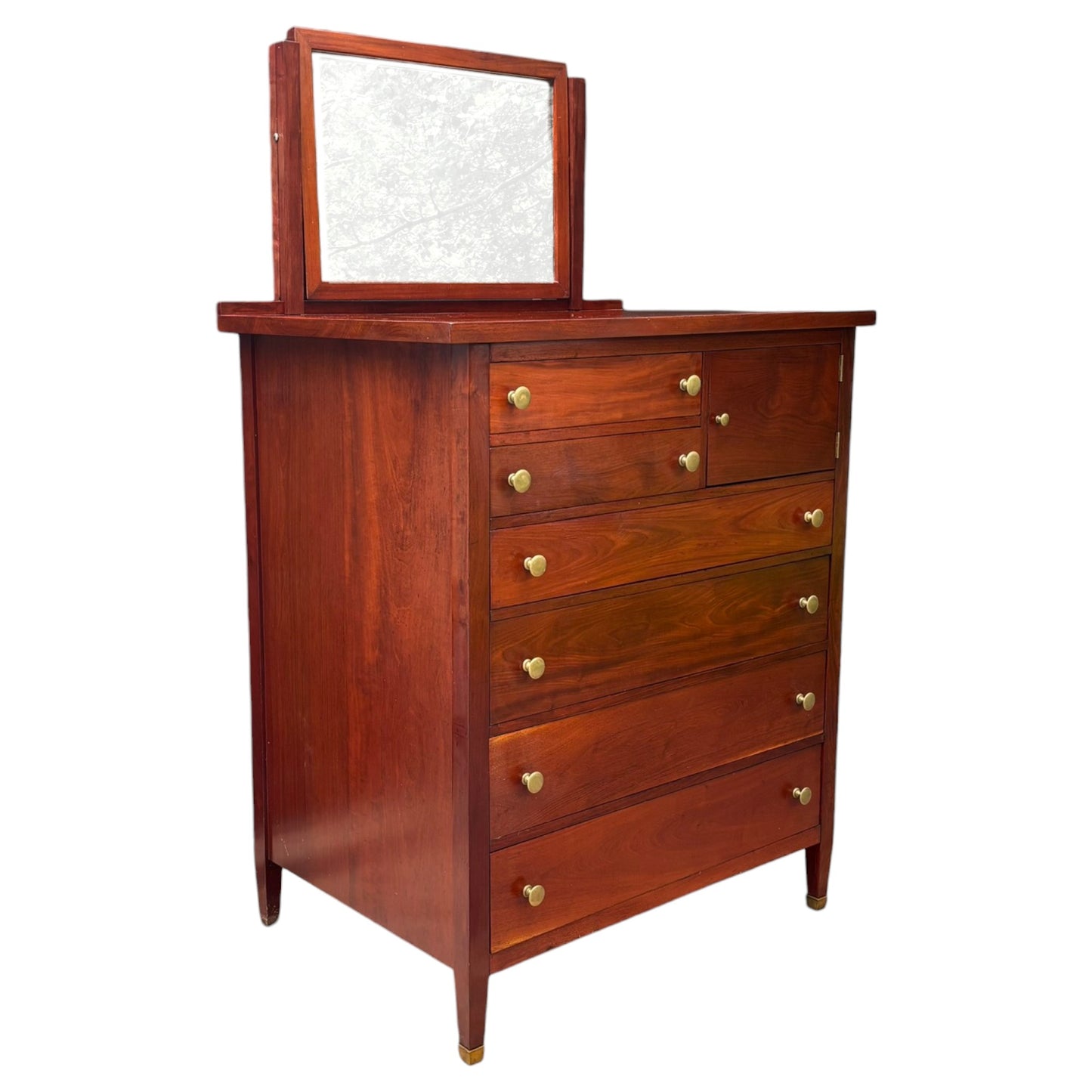 Vintage Georgian Style Chest of Drawers With Mirror