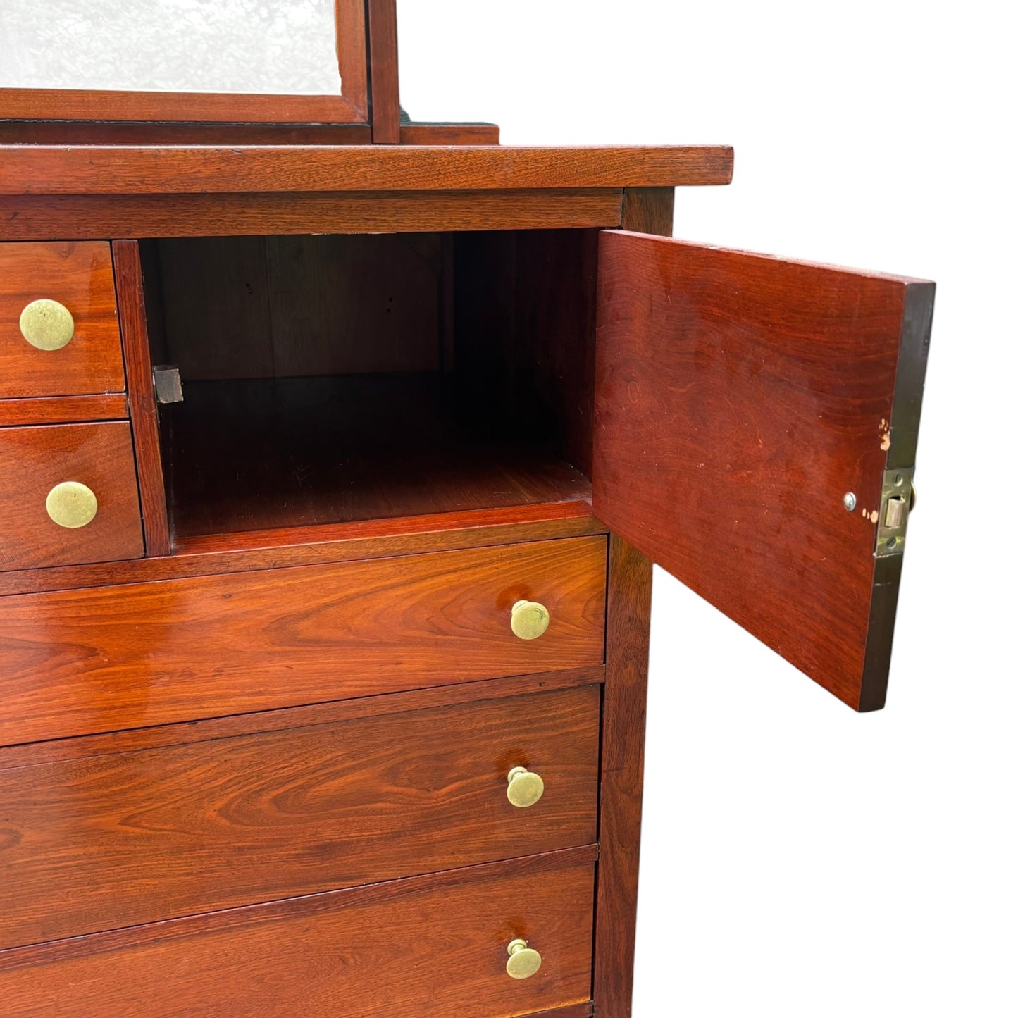 Vintage Georgian Style Chest of Drawers With Mirror