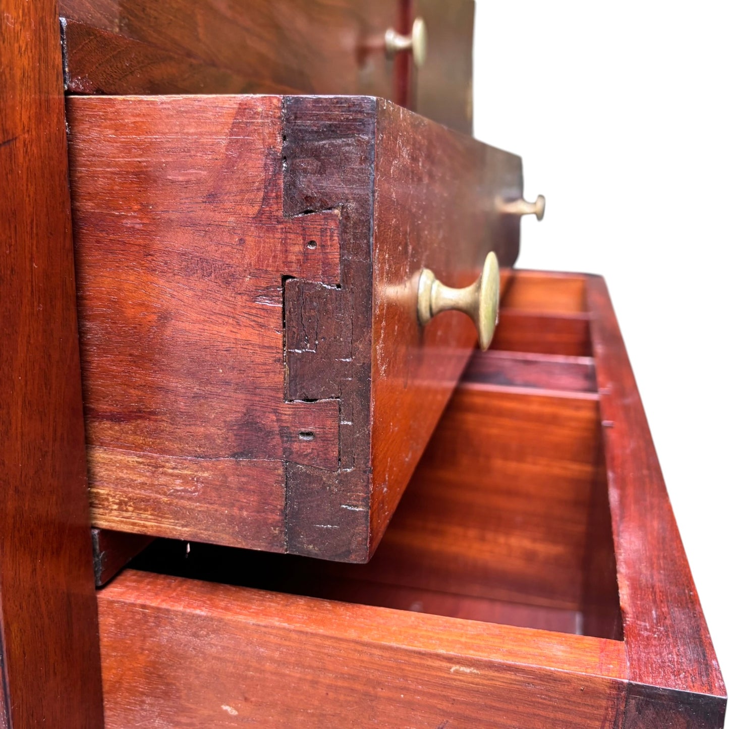 Vintage Georgian Style Chest of Drawers With Mirror