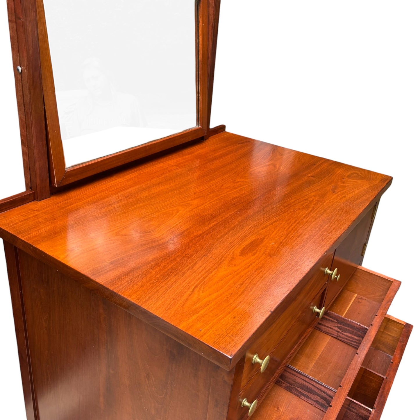 Vintage Georgian Style Chest of Drawers With Mirror