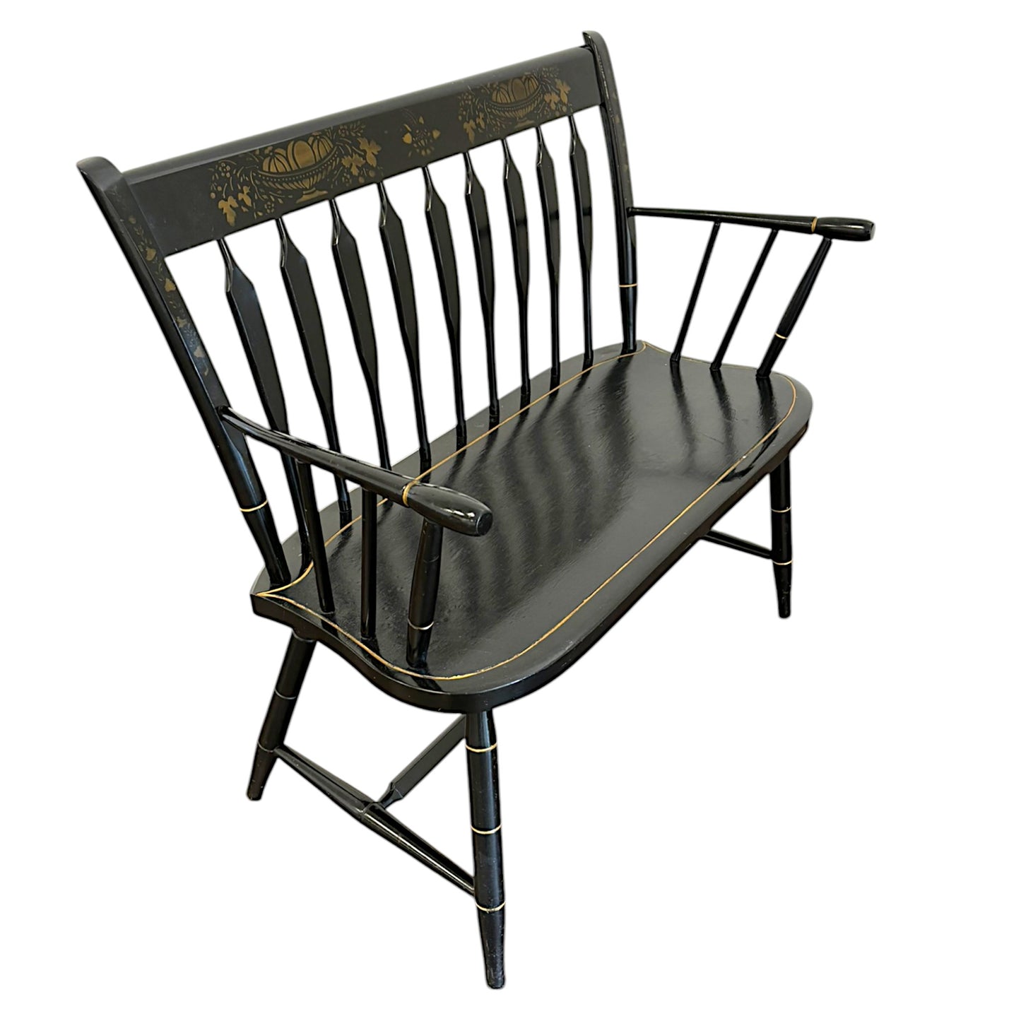 Vintage Nichols & Stone Windsor style Settee Bench