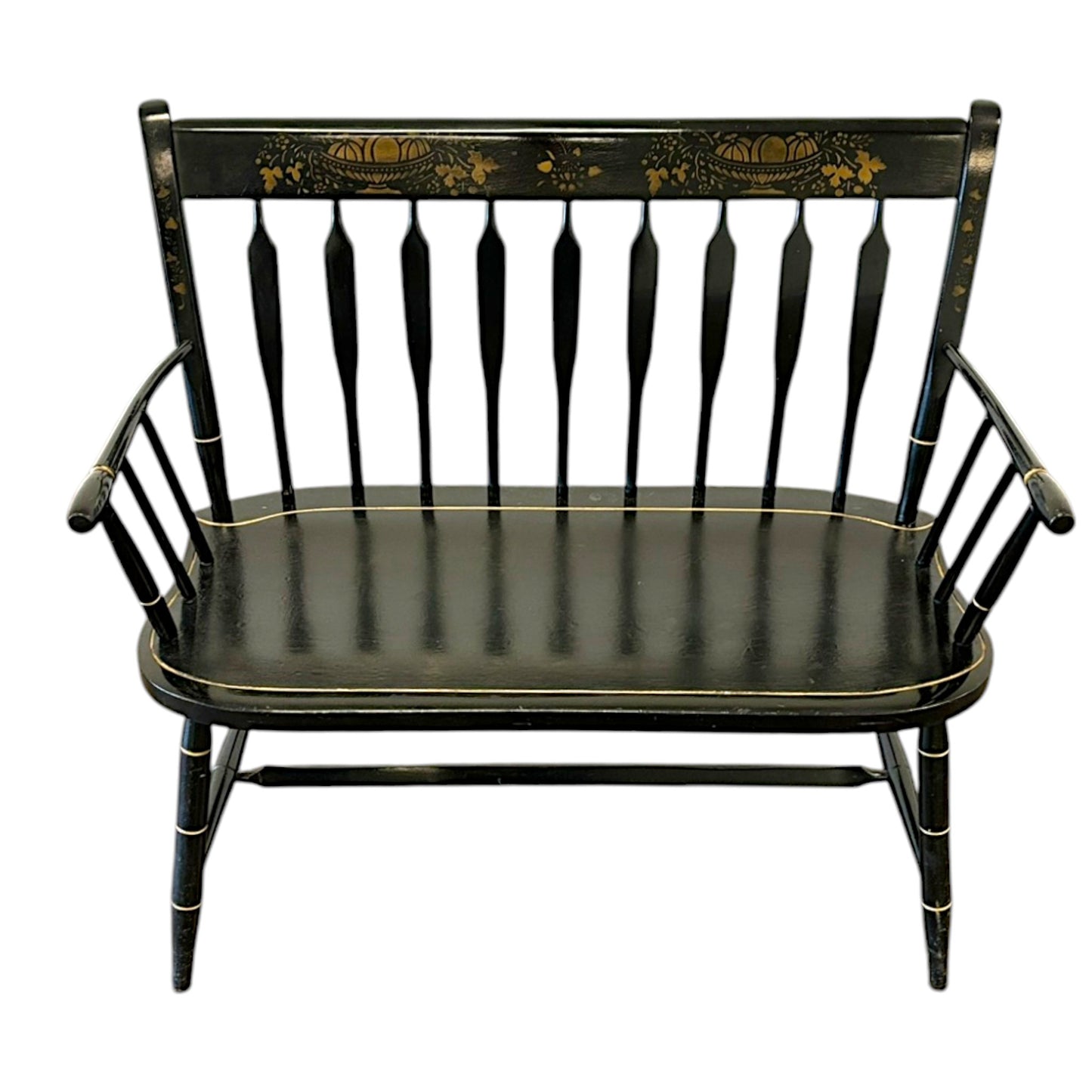 Vintage Nichols & Stone Windsor style Settee Bench
