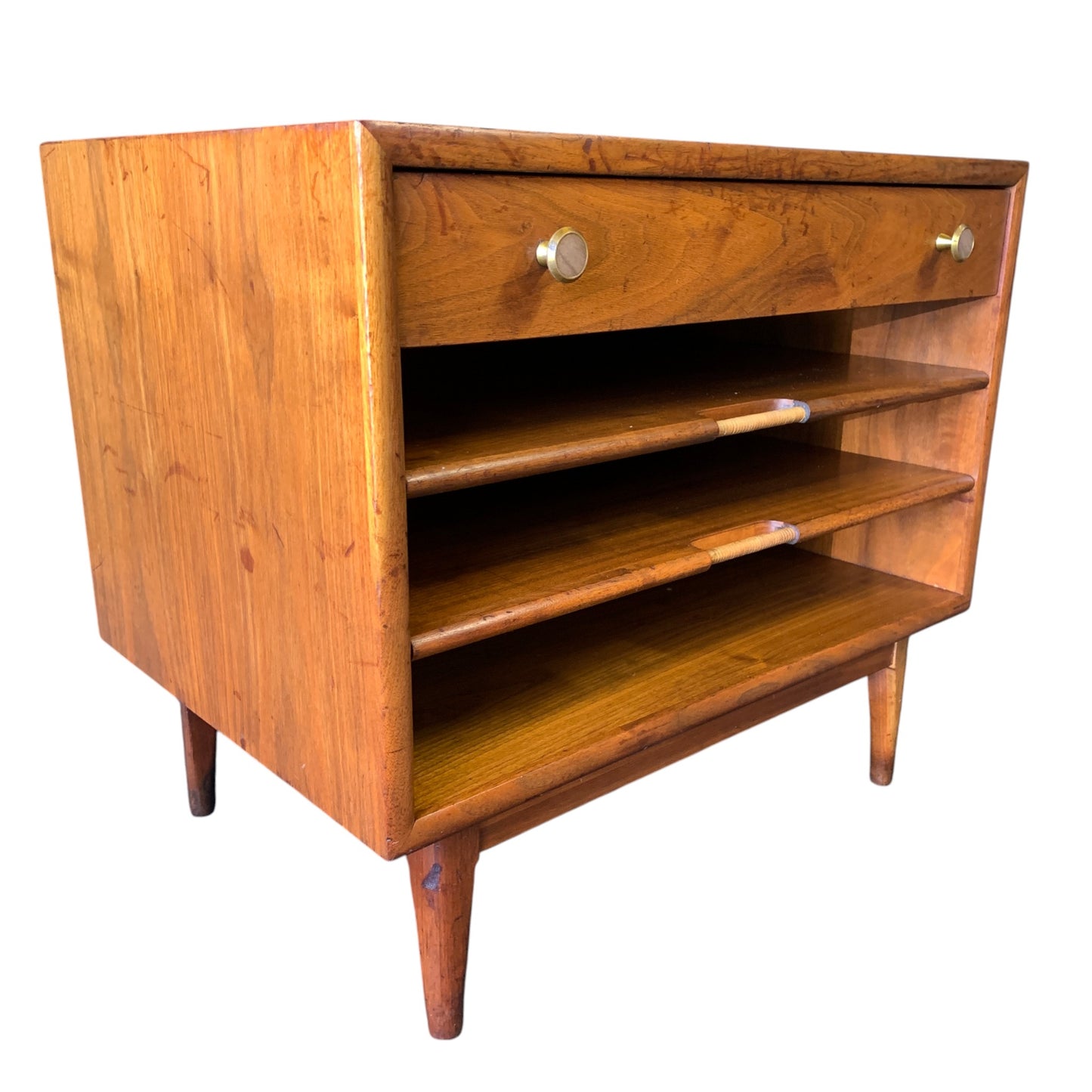 Vintage Kipp Stewart for Drexel Declaration Mid Century Magazine Rack End Table