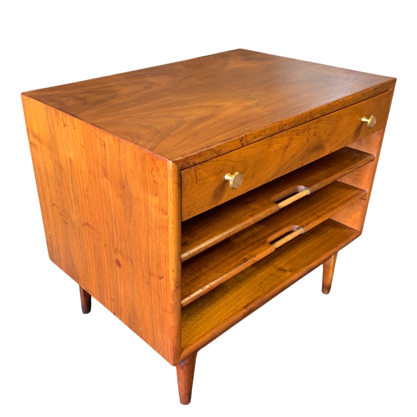 Vintage Kipp Stewart for Drexel Declaration Mid Century Magazine Rack End Table