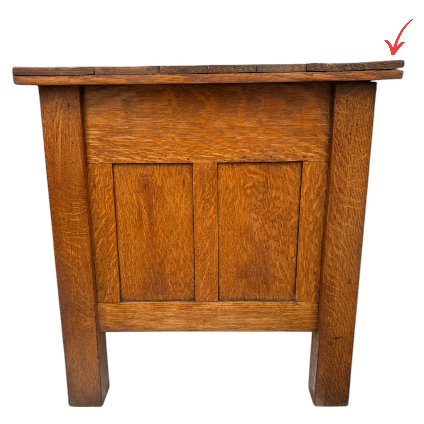 Vintage Arts & Crafts Style Tiger Oak Credenza Cabinet