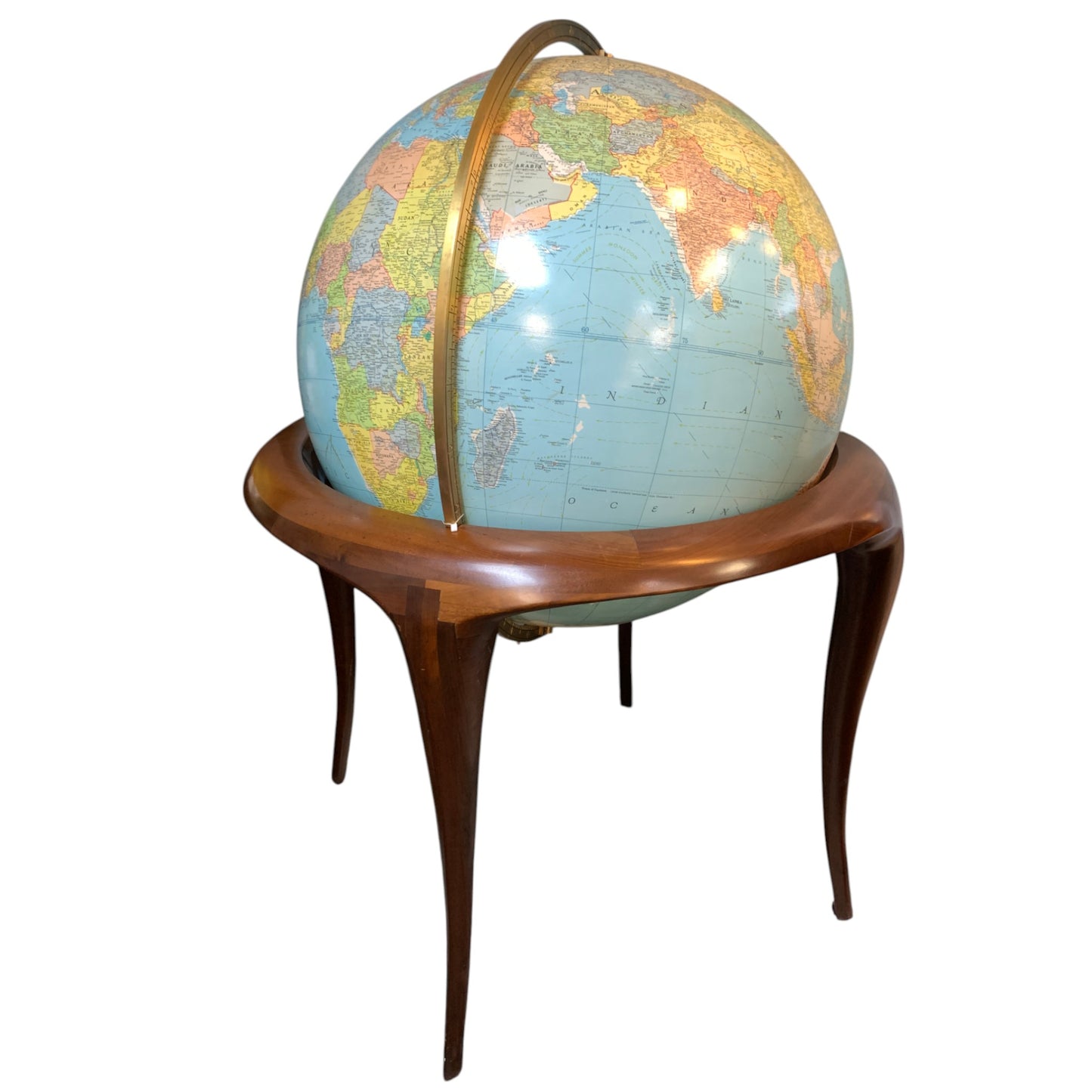 Vintage Replogle 32” Library Globe (Illuminated) with Stand
