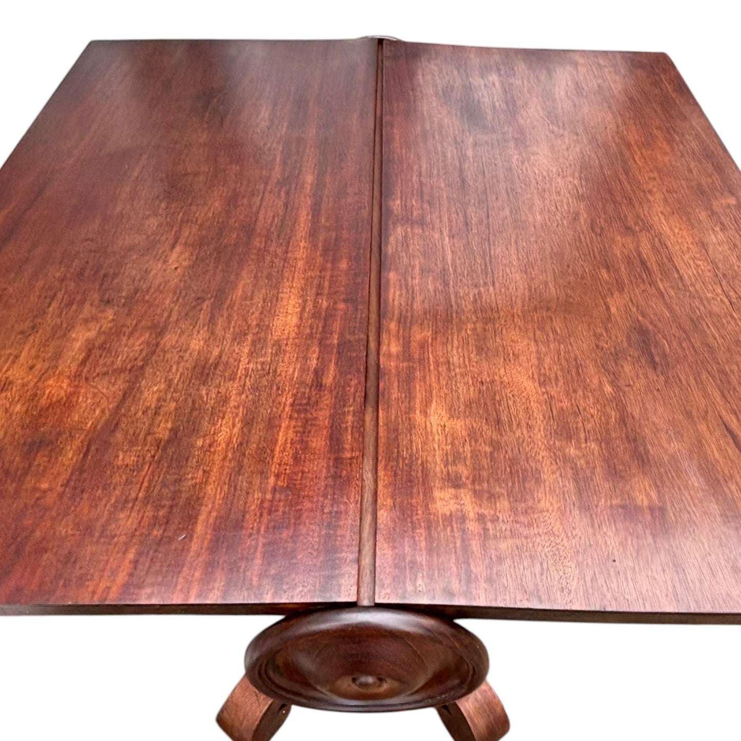 Antique Cylinder Drop Leaf Table
