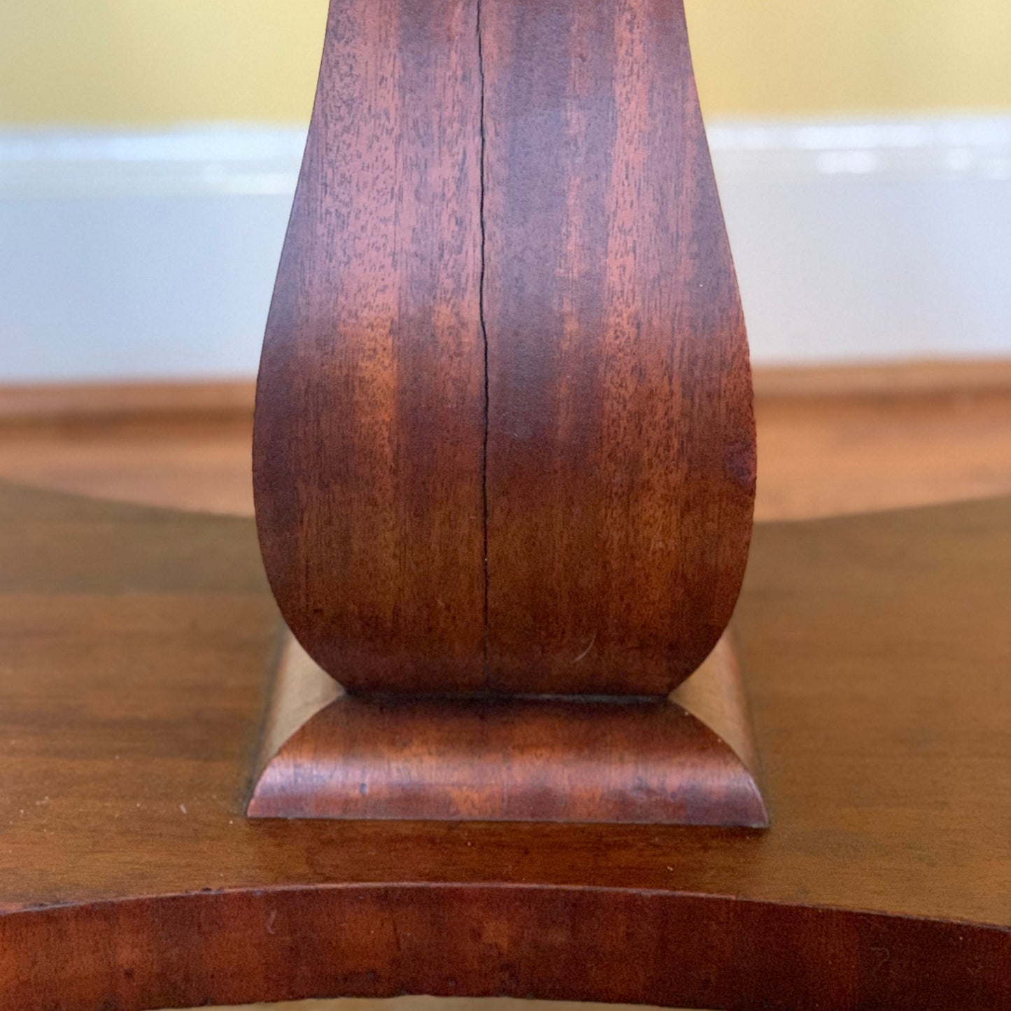 Antique Cylinder Drop Leaf Table