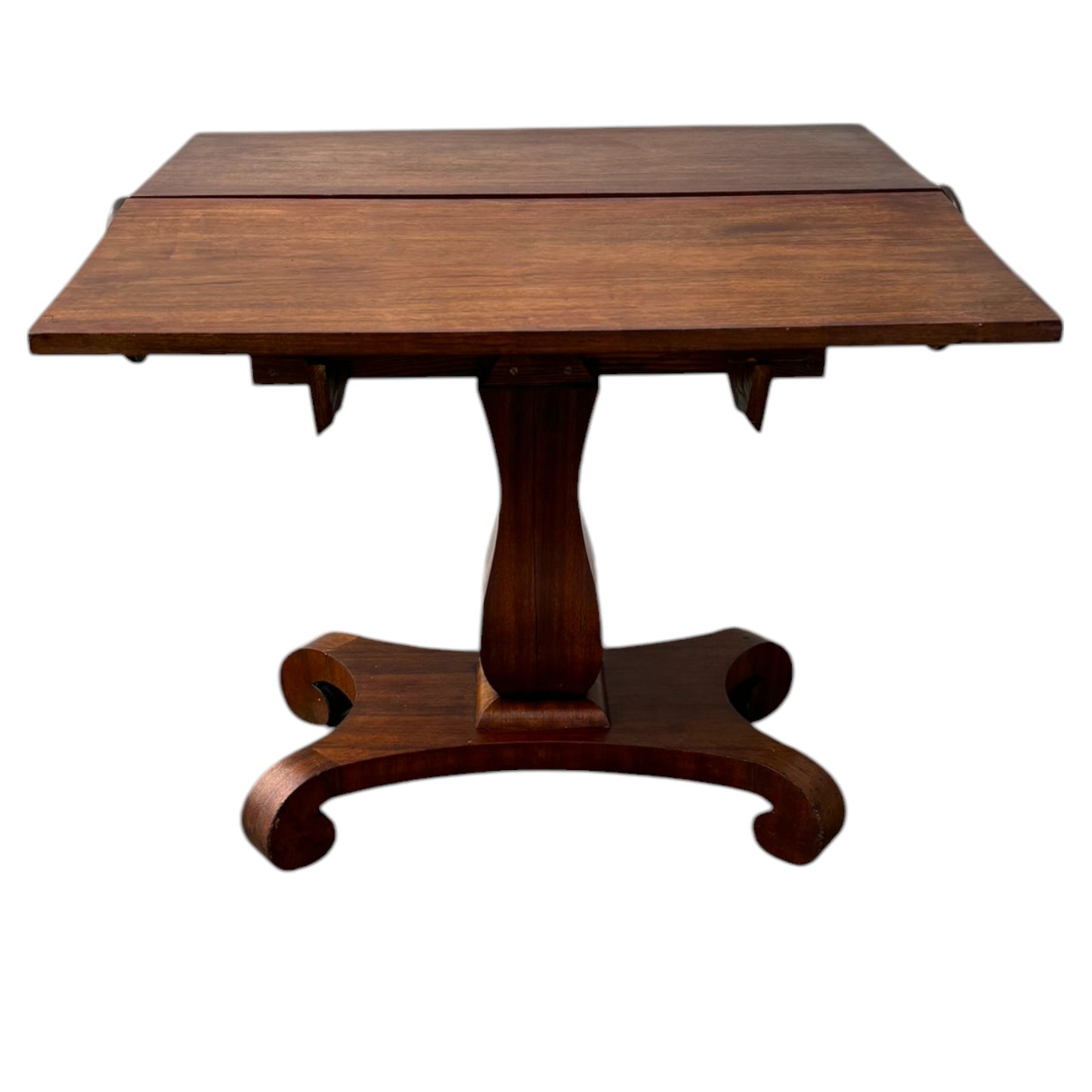 Antique Cylinder Drop Leaf Table