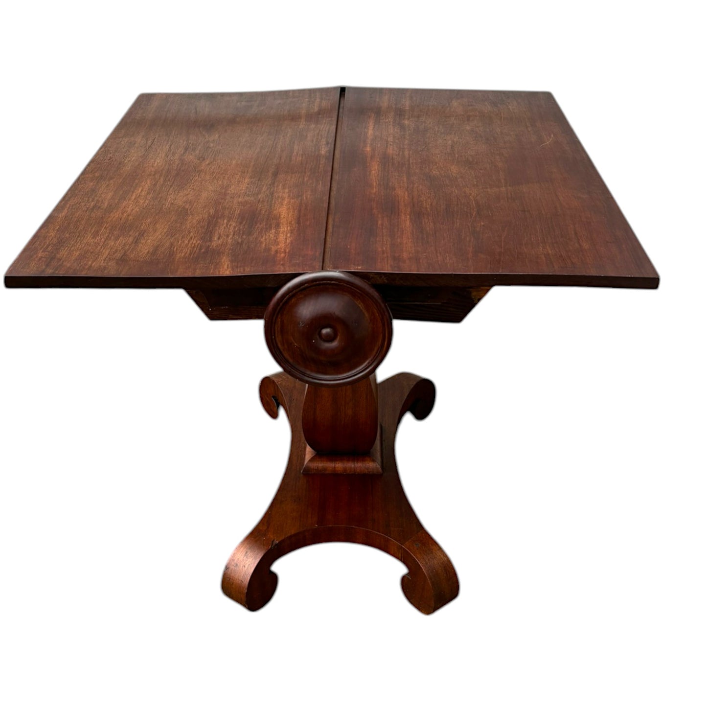 Antique Cylinder Drop Leaf Table
