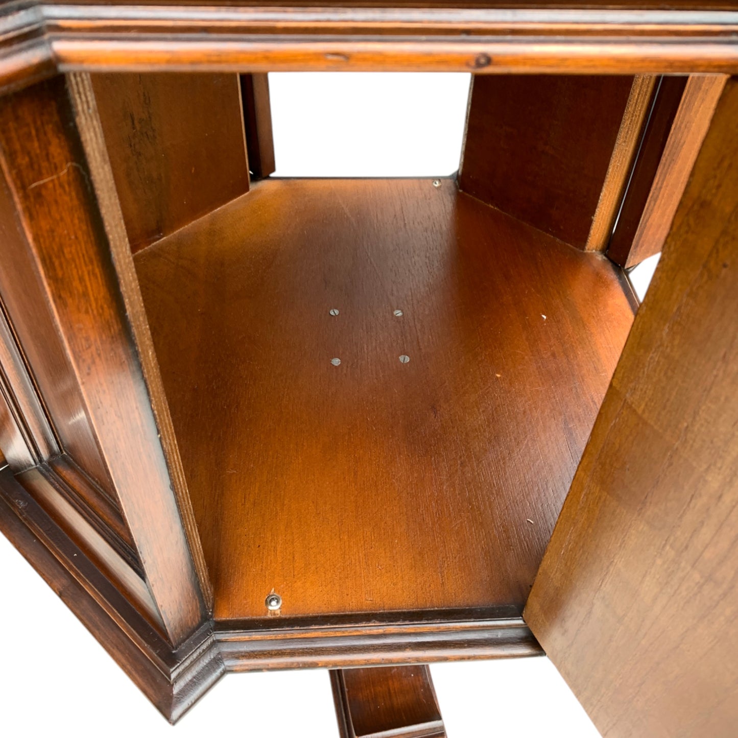 Unique Mid Century Octagonal Rotating Cabinet