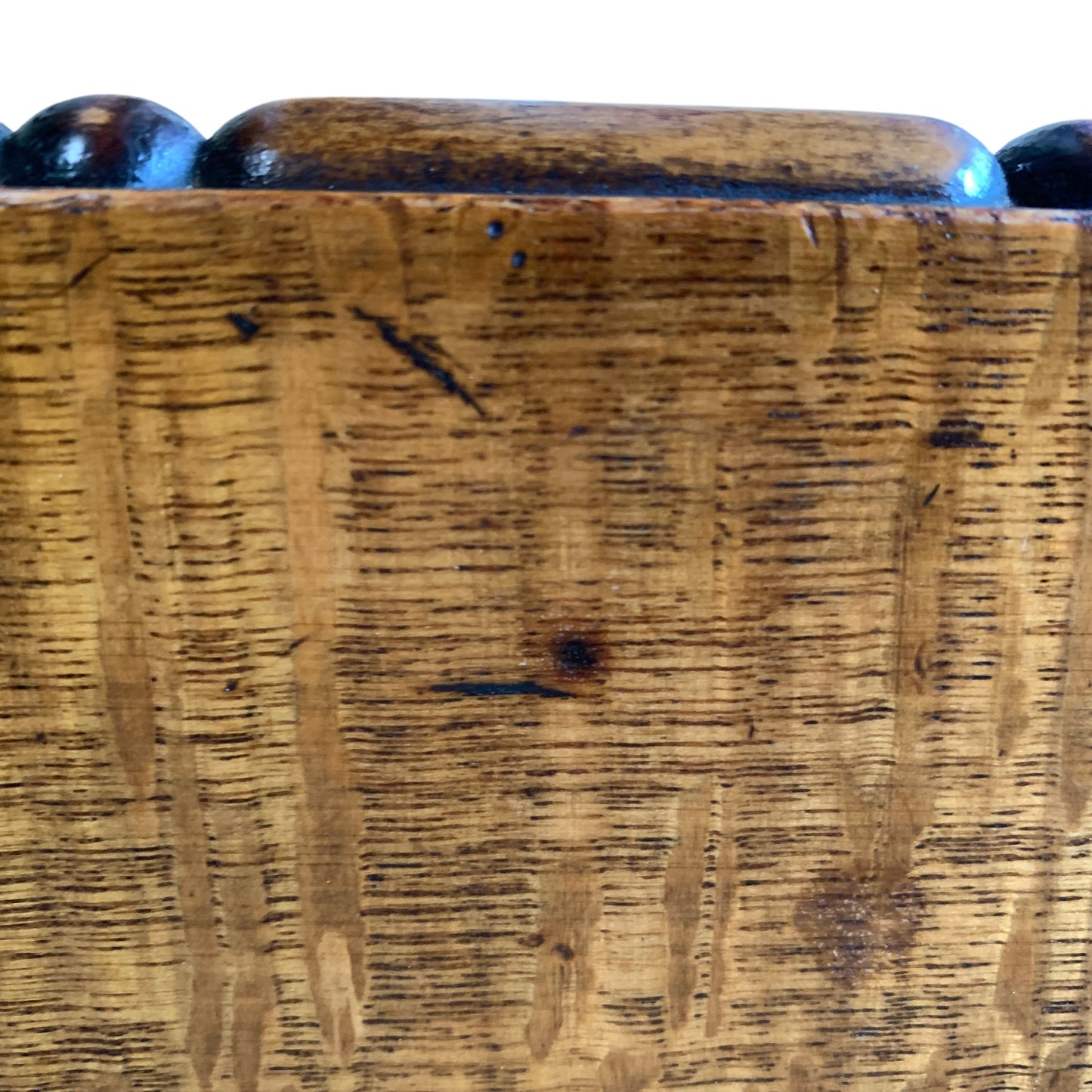 Antique Side Table with Open Cabinet