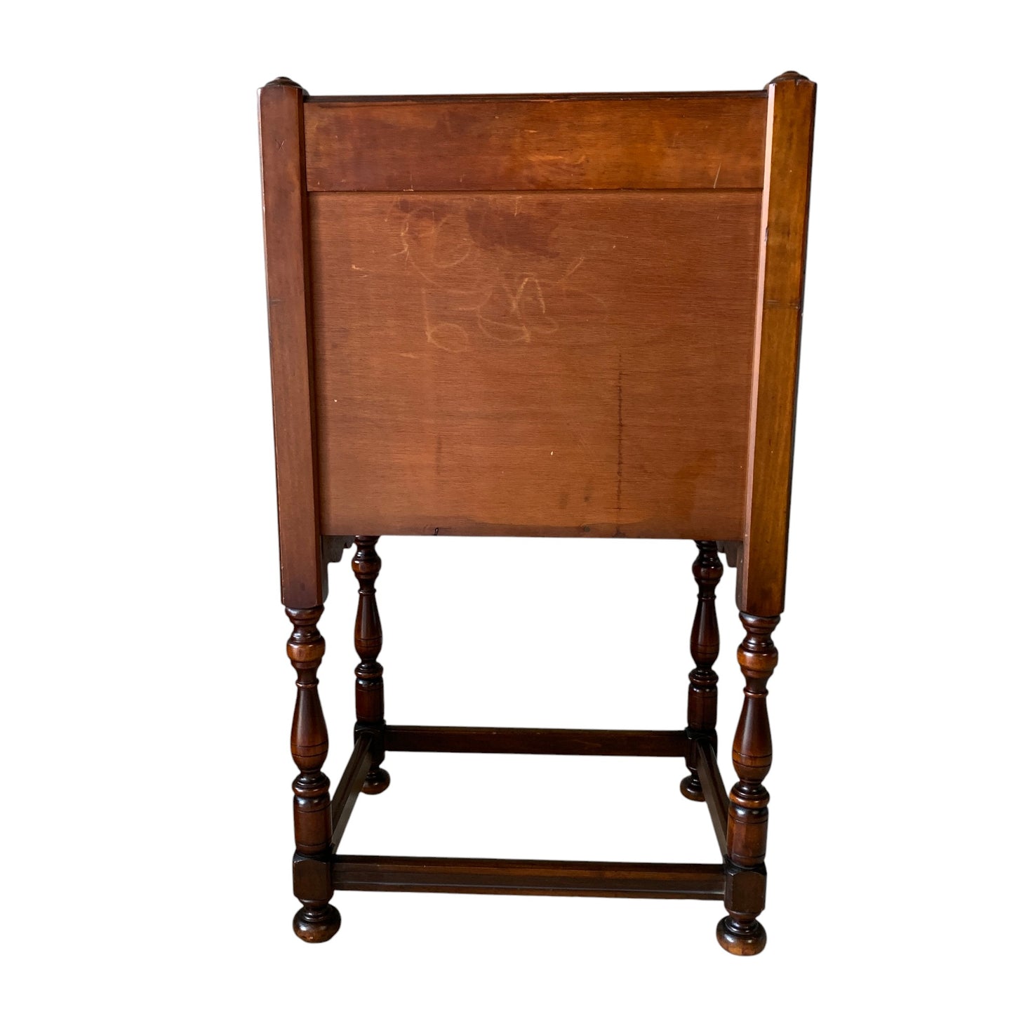Antique Side Table with Open Cabinet