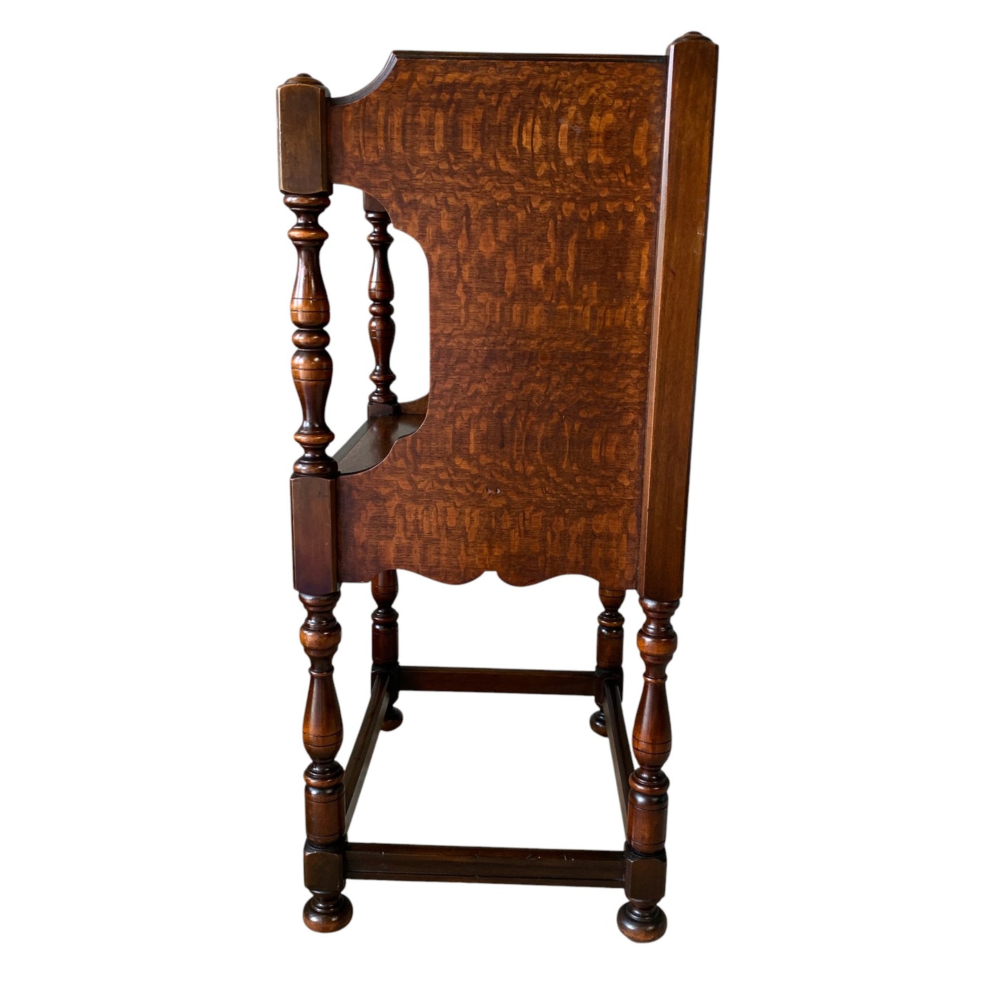 Antique Side Table with Open Cabinet