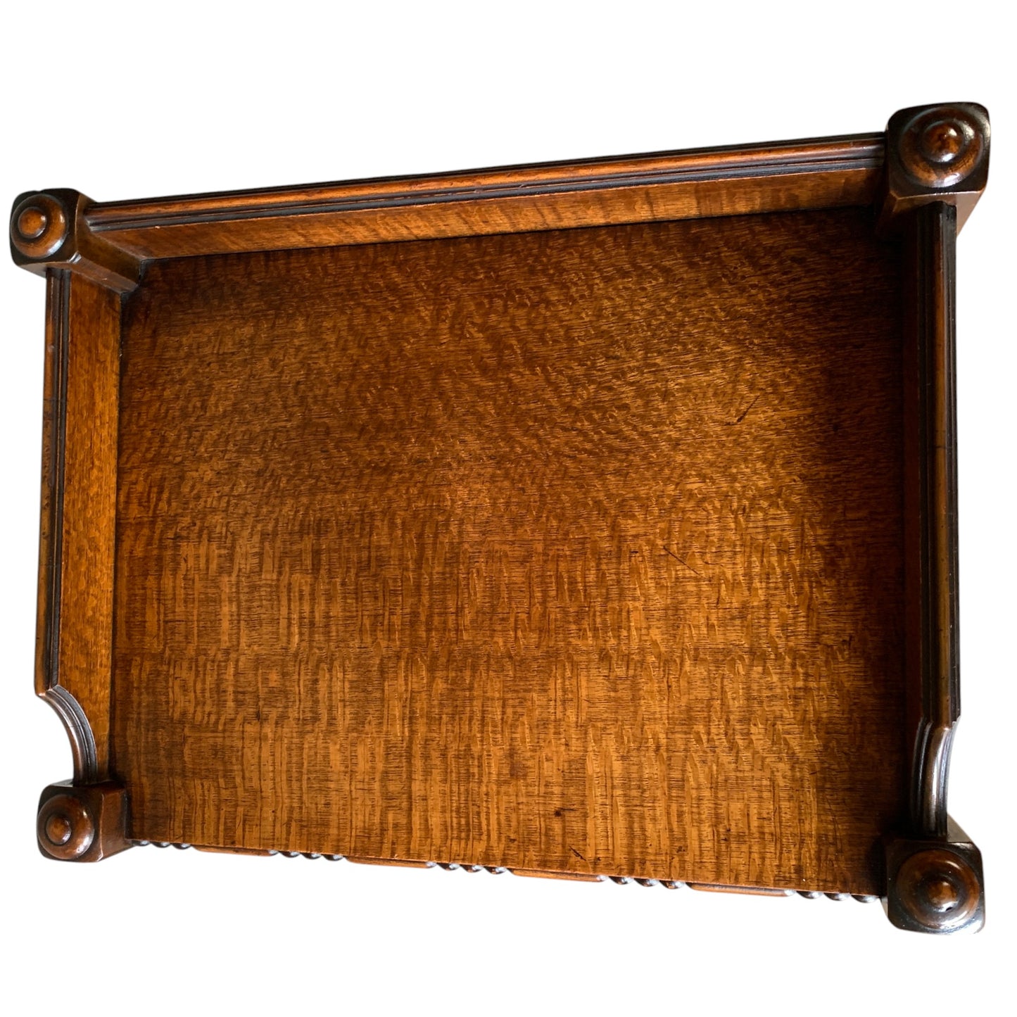 Antique Side Table with Open Cabinet