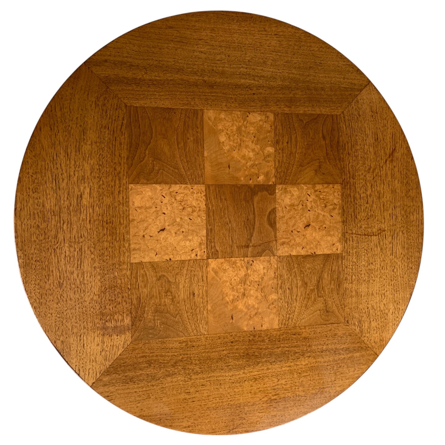 Mid Century Modern Lane Burl Round Side Table