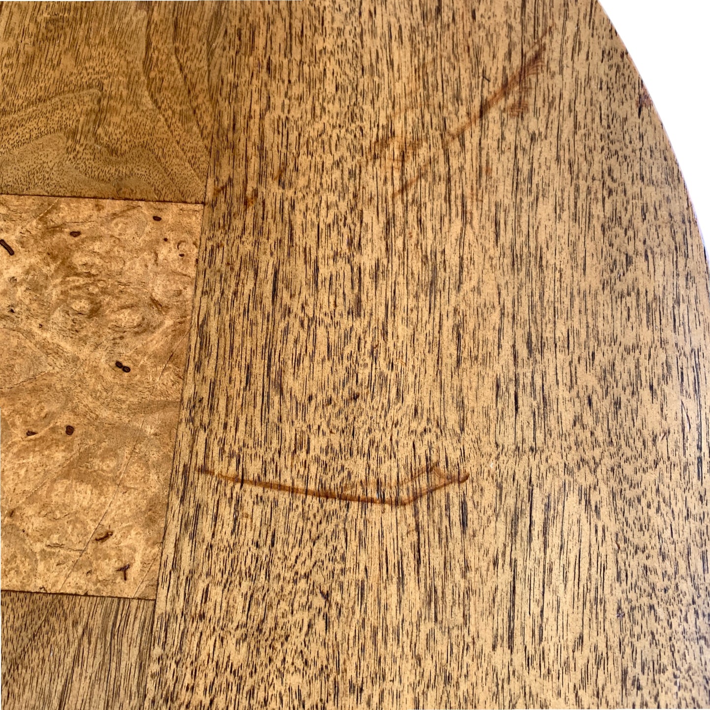 Mid Century Modern Lane Burl Round Side Table