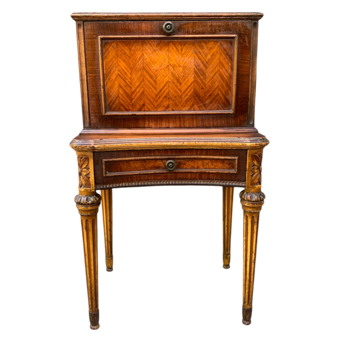 Antique Louis XVI Style Bonheur du Jour Writing Chest