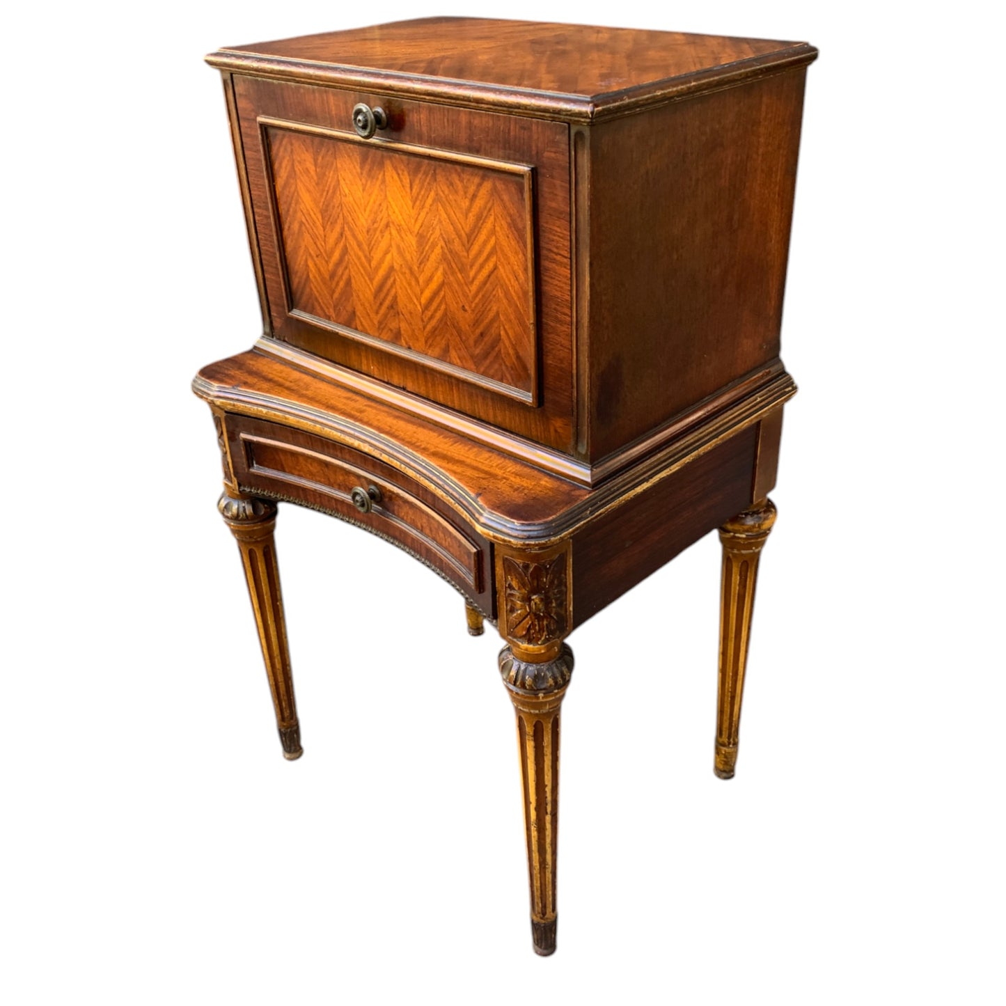 Antique Louis XVI Style Bonheur du Jour Writing Chest
