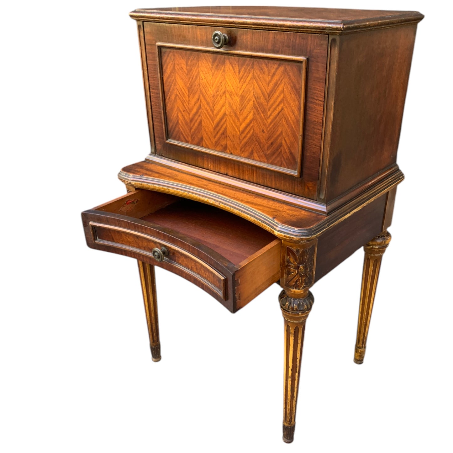 Antique Louis XVI Style Bonheur du Jour Writing Chest