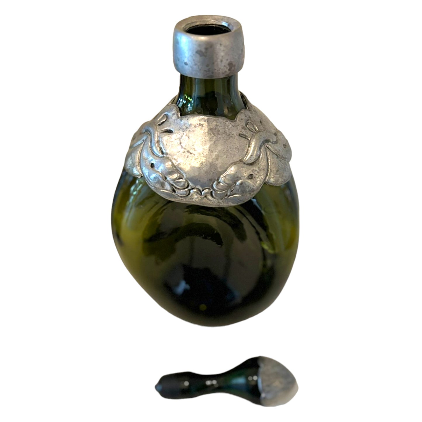 Vintage Green Glass Bottle