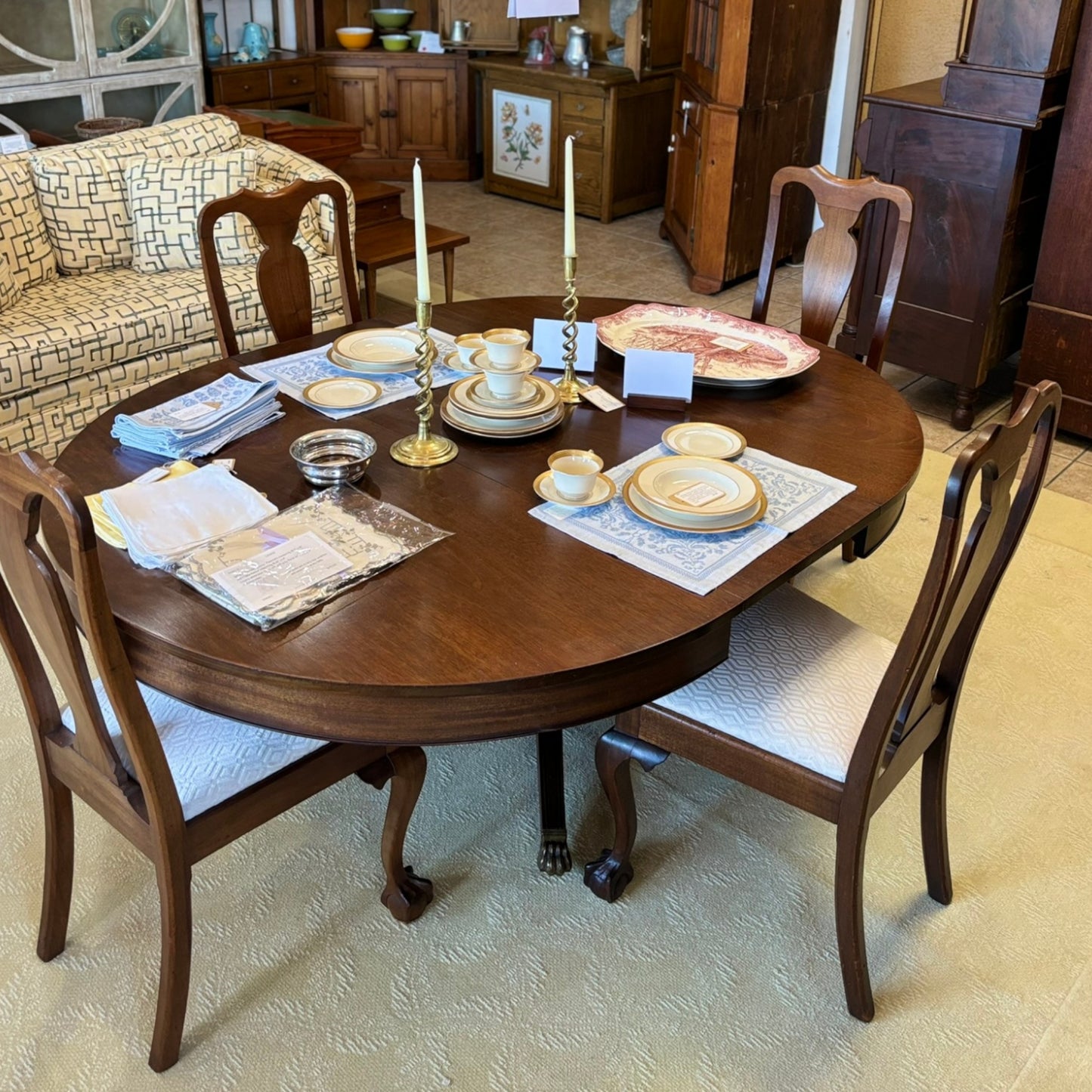 Antique Early American Mahogany Dining Chairs