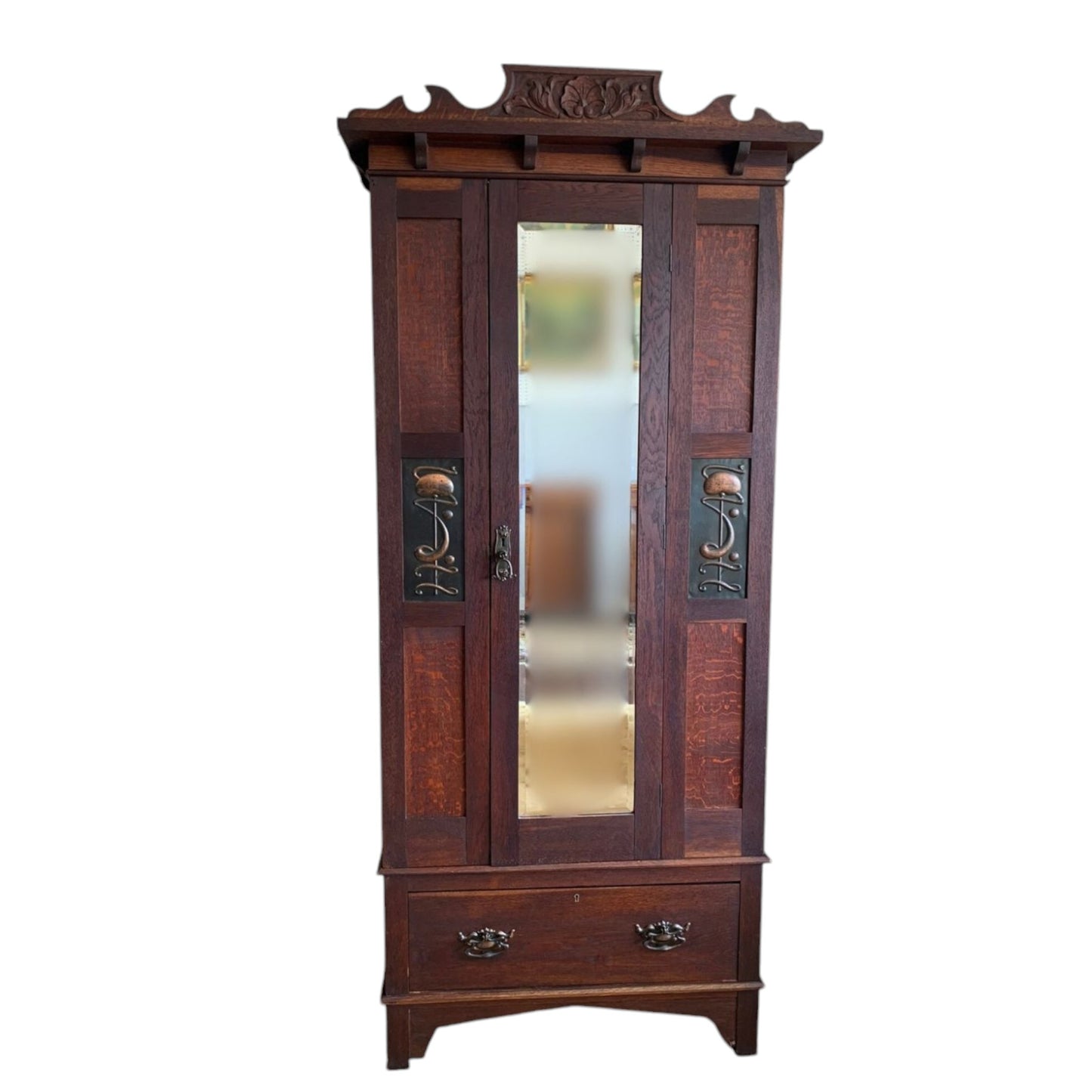 Antique English Arts & Crafts Wardrobe