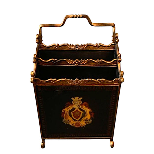 Hollywood Regency style Magazine Caddy