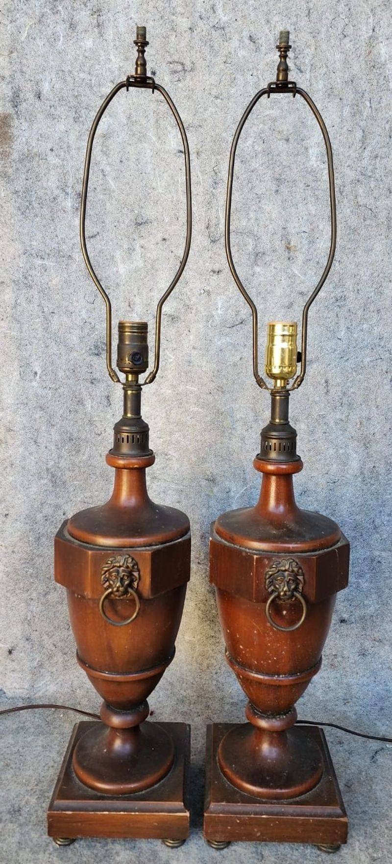 Carved Wood Table Lamps