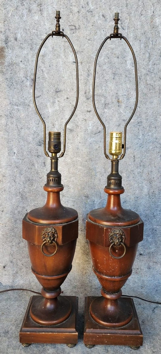 Carved Wood Table Lamps