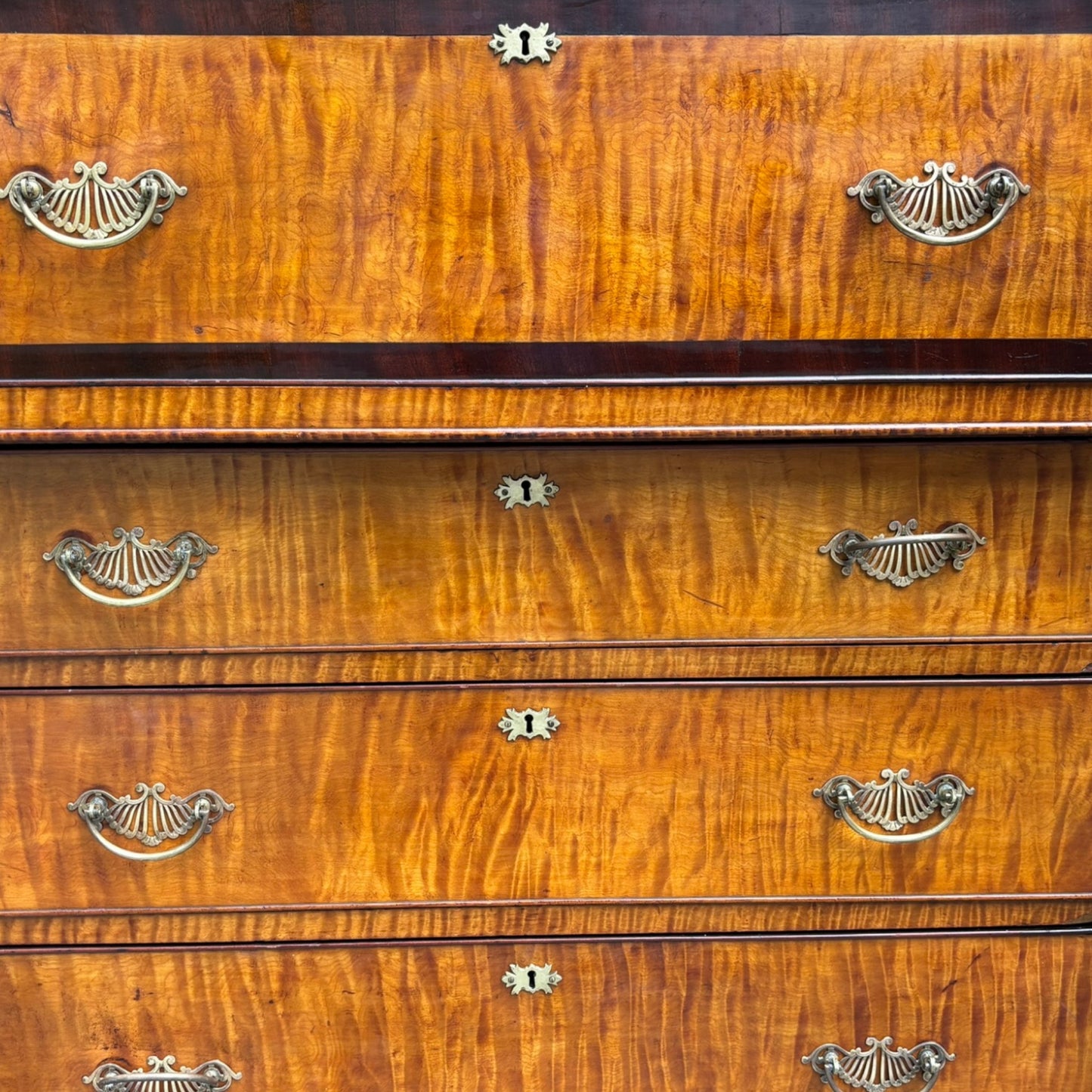 Antique Tiger Maple Chest of Drawers