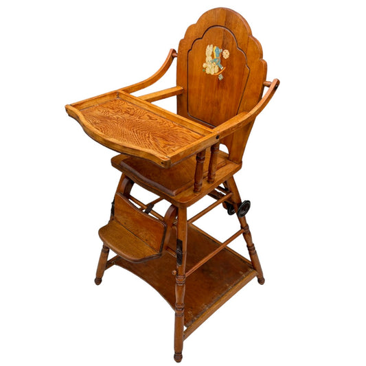 Antique Metamorphic High Chair / Stroller