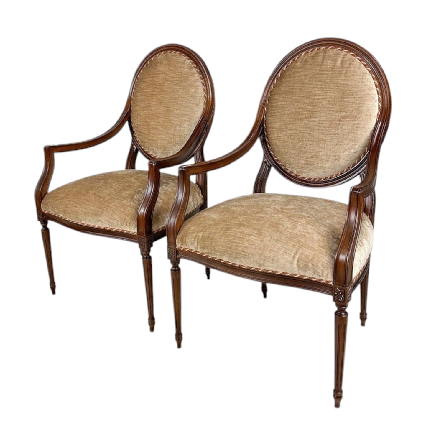 Louis XVI Style Cameo Back Fauteuil Armchairs