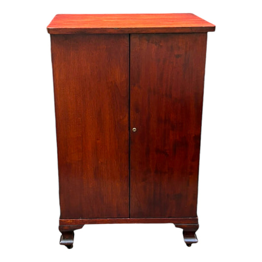 Vintage Mahogany Swivel Top Bar Cabinet