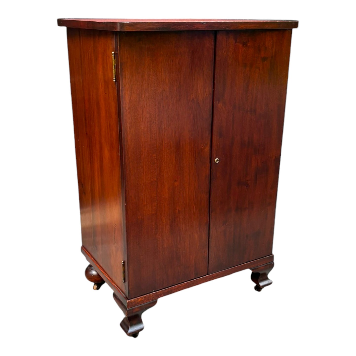 Vintage Mahogany Swivel Top Bar Cabinet