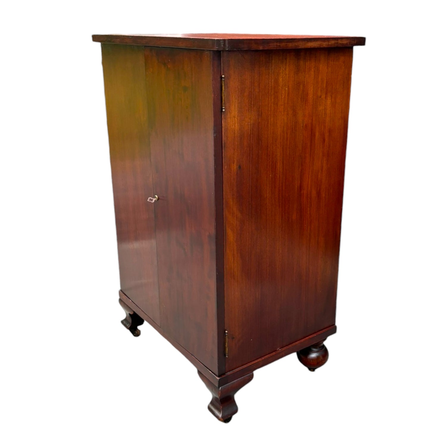 Vintage Mahogany Swivel Top Bar Cabinet