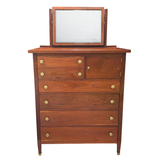 Vintage Georgian Style Chest of Drawers With Mirror
