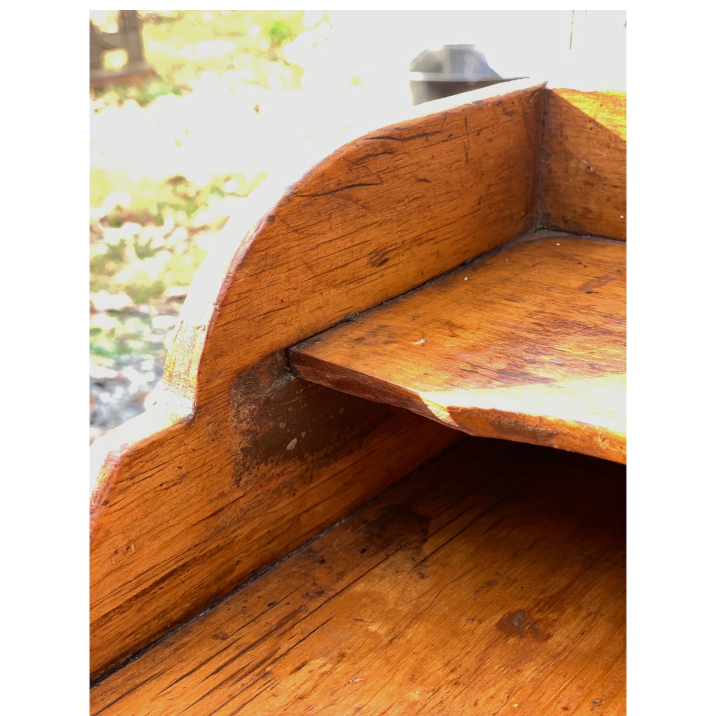 Antique Rustic Pine Coffee Table